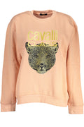 CAVALLI CLASS WOMEN'S PINK SWEATSHIRT WITHOUT ZIP