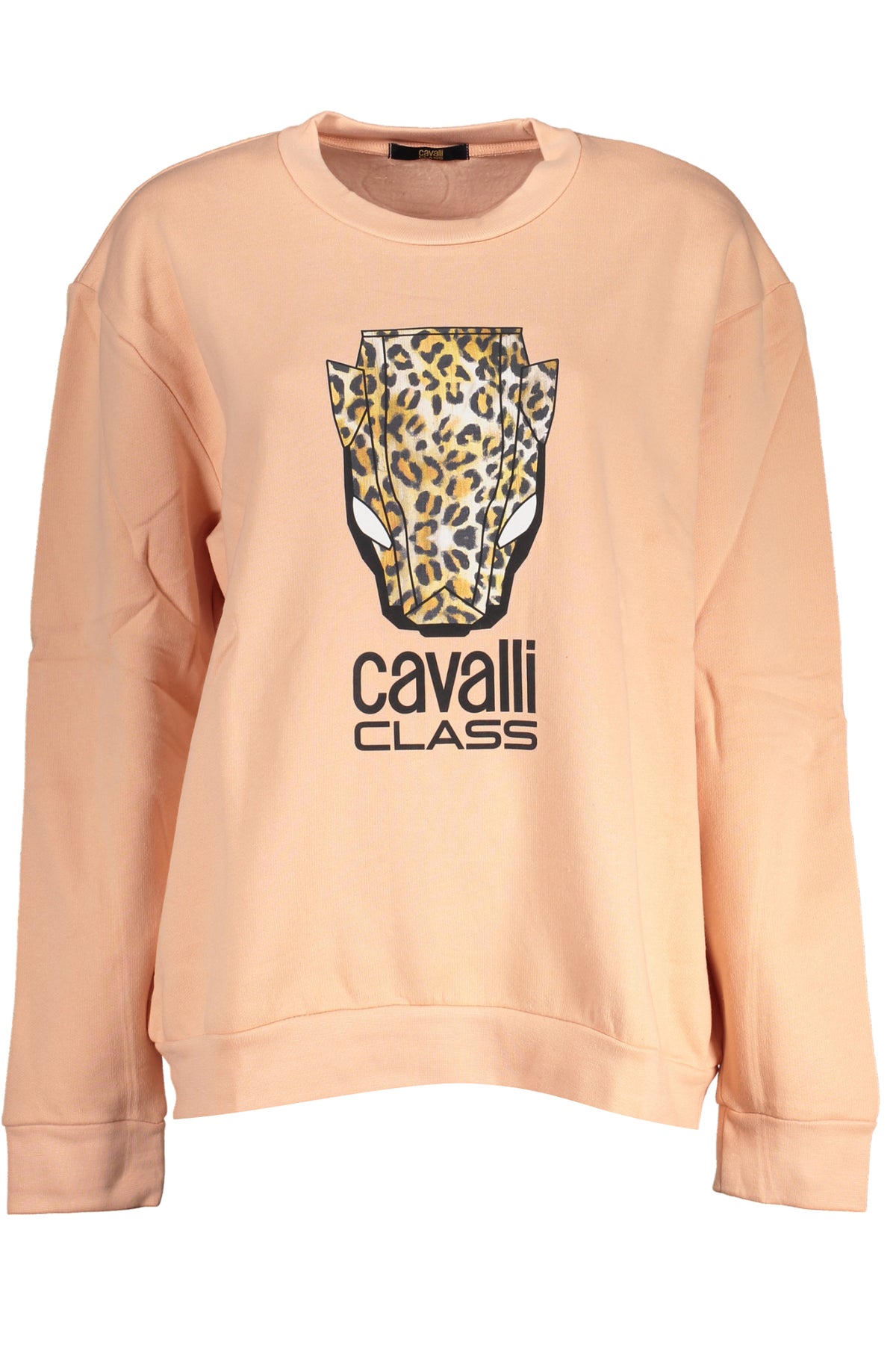 CAVALLI CLASS WOMEN'S PINK SWEATSHIRT WITHOUT ZIP
