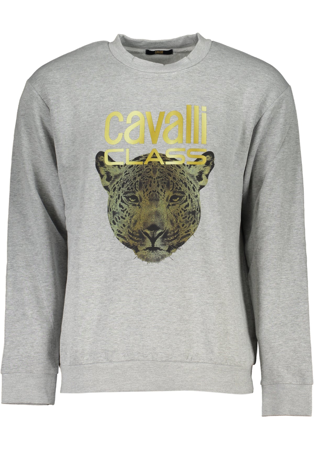 CAVALLI CLASS MEN'S GRAY ZIPLESS SWEATSHIRT