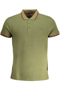 CAVALLI CLASS MEN'S GREEN SHORT SLEEVED POLO SHIRT