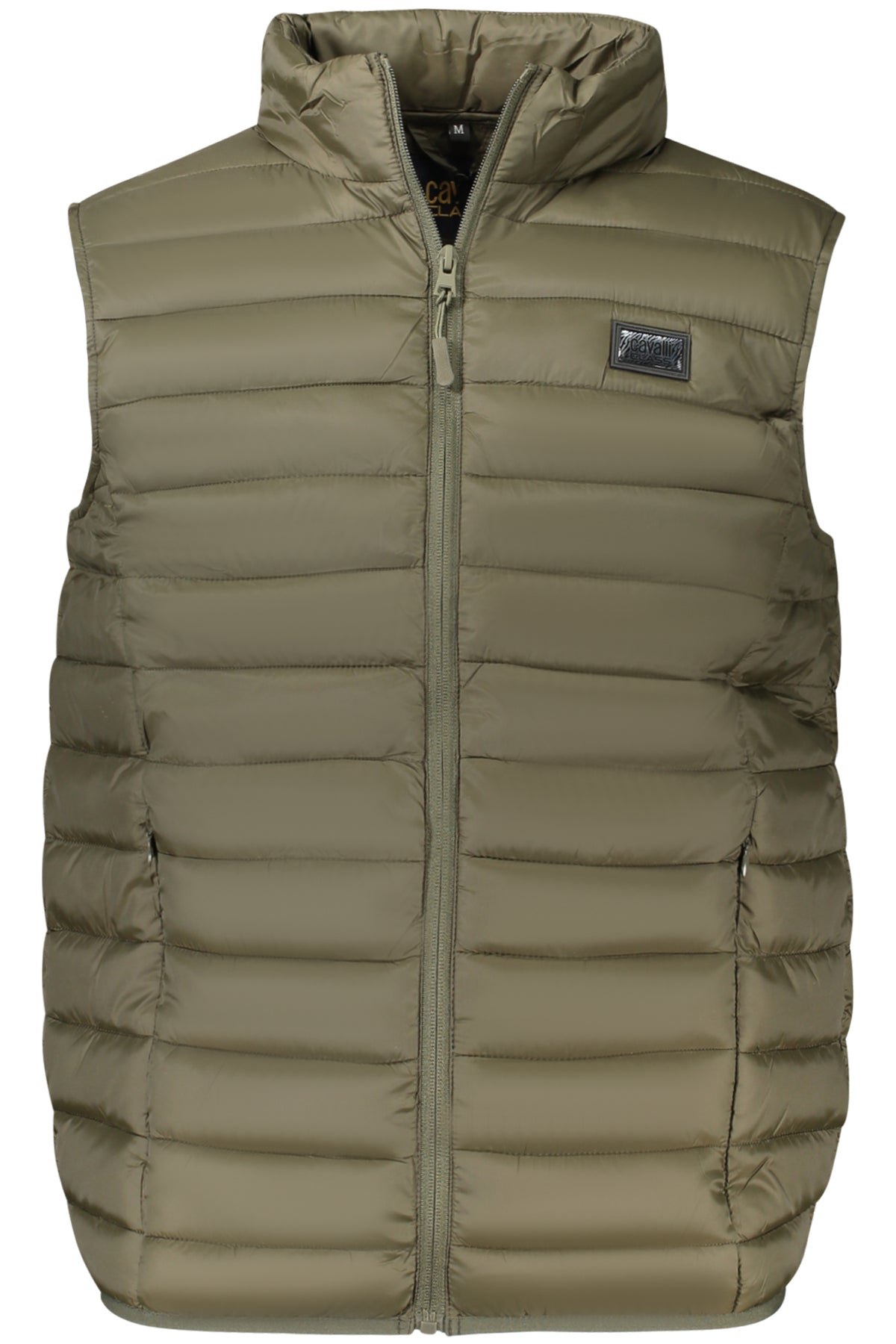 CAVALLI CLASS MEN'S GREEN SLEEVELESS JACKET
