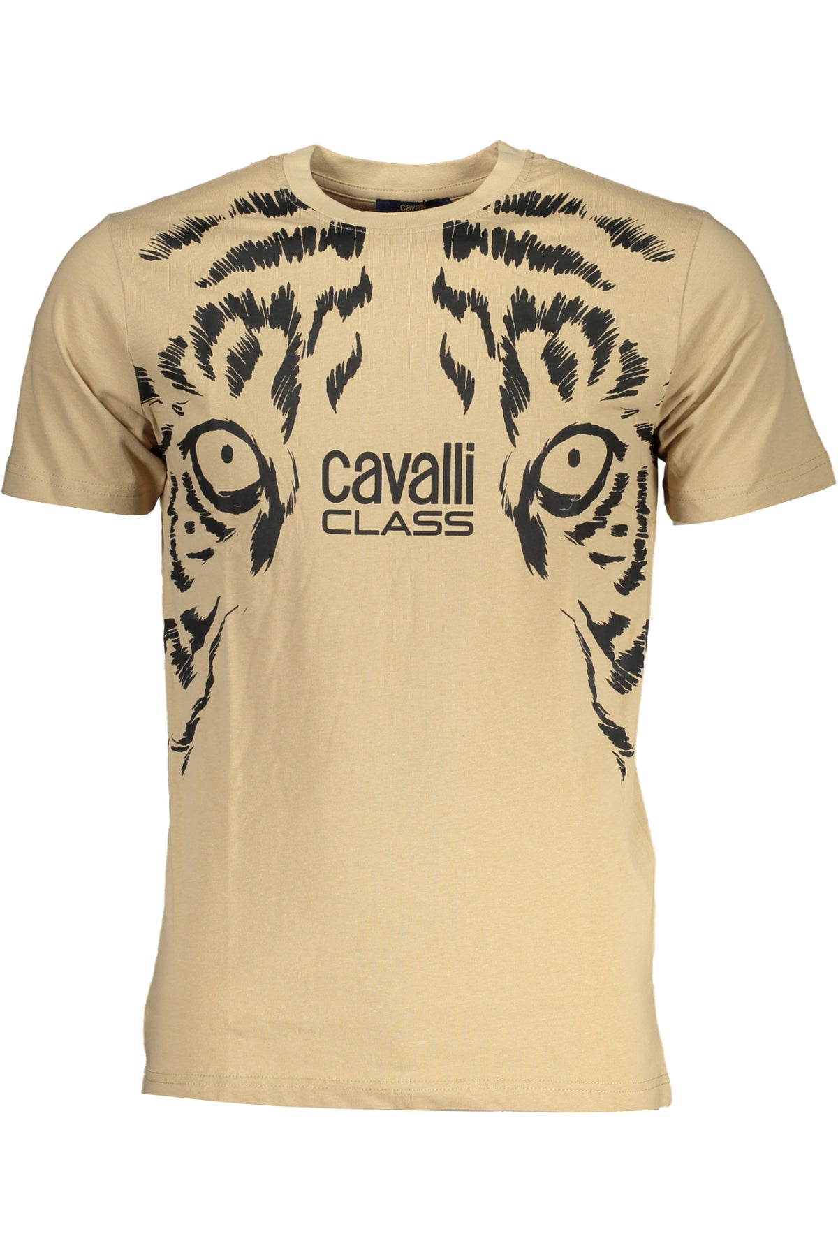 CAVALLI CLASS MEN'S SHORT SLEEVED T-SHIRT BEIGE