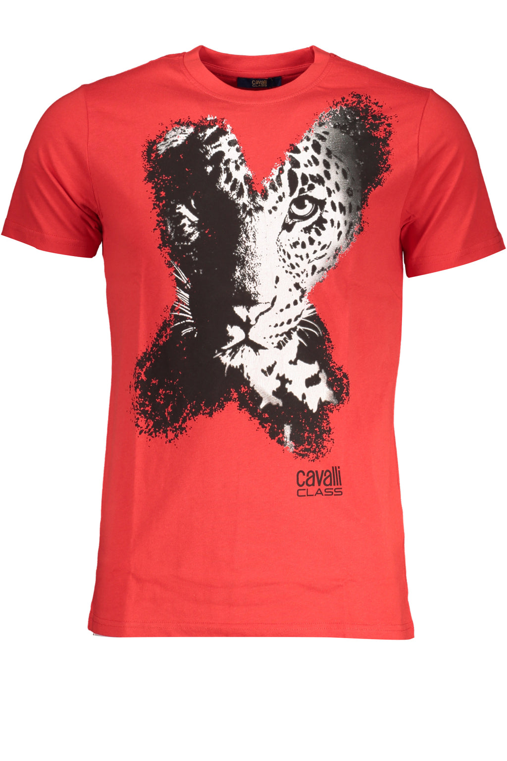CAVALLI CLASS MEN'S SHORT SLEEVE T-SHIRT RED