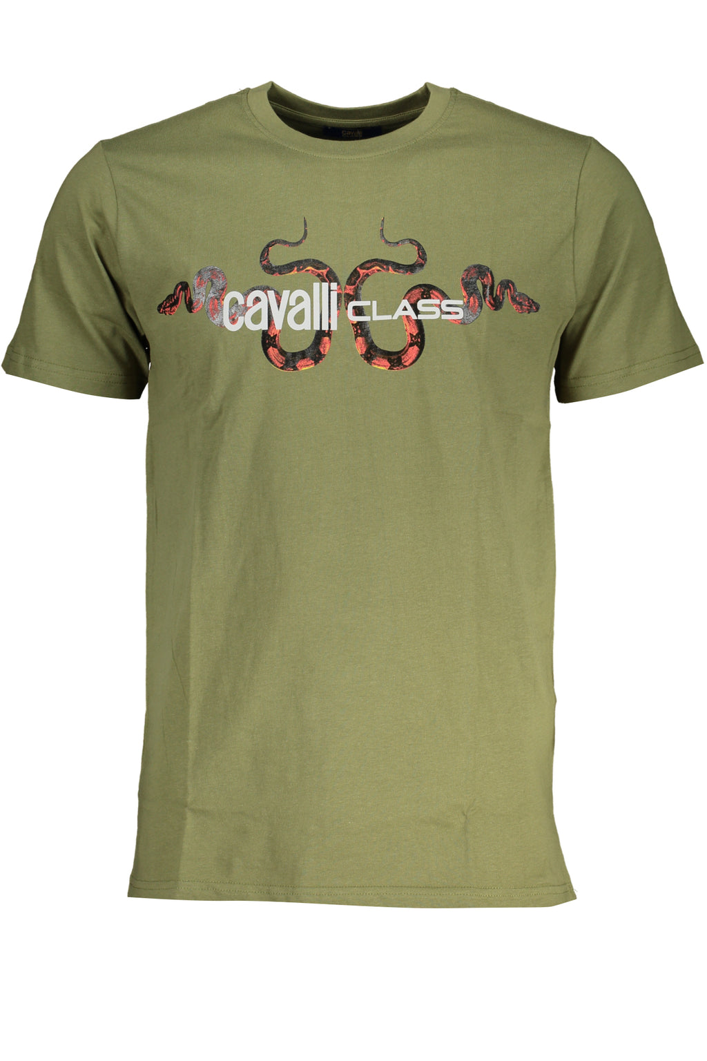 CAVALLI CLASS GREEN MEN'S SHORT SLEEVED T-SHIRT
