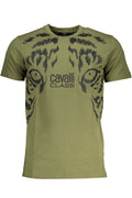 CAVALLI CLASS GREEN MEN'S SHORT SLEEVED T-SHIRT