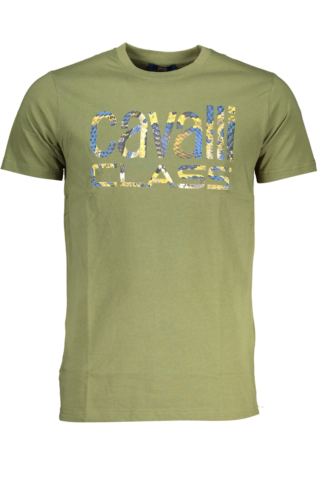 CAVALLI CLASS GREEN MEN'S SHORT SLEEVED T-SHIRT