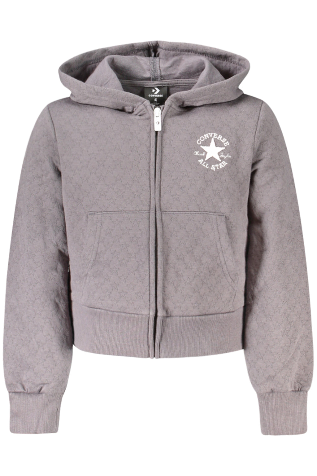Converse Girls' Zip-Up Hoodie Grey