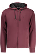 COVERI MOVING MEN'S RED ZIP-UP SWEATSHIRT