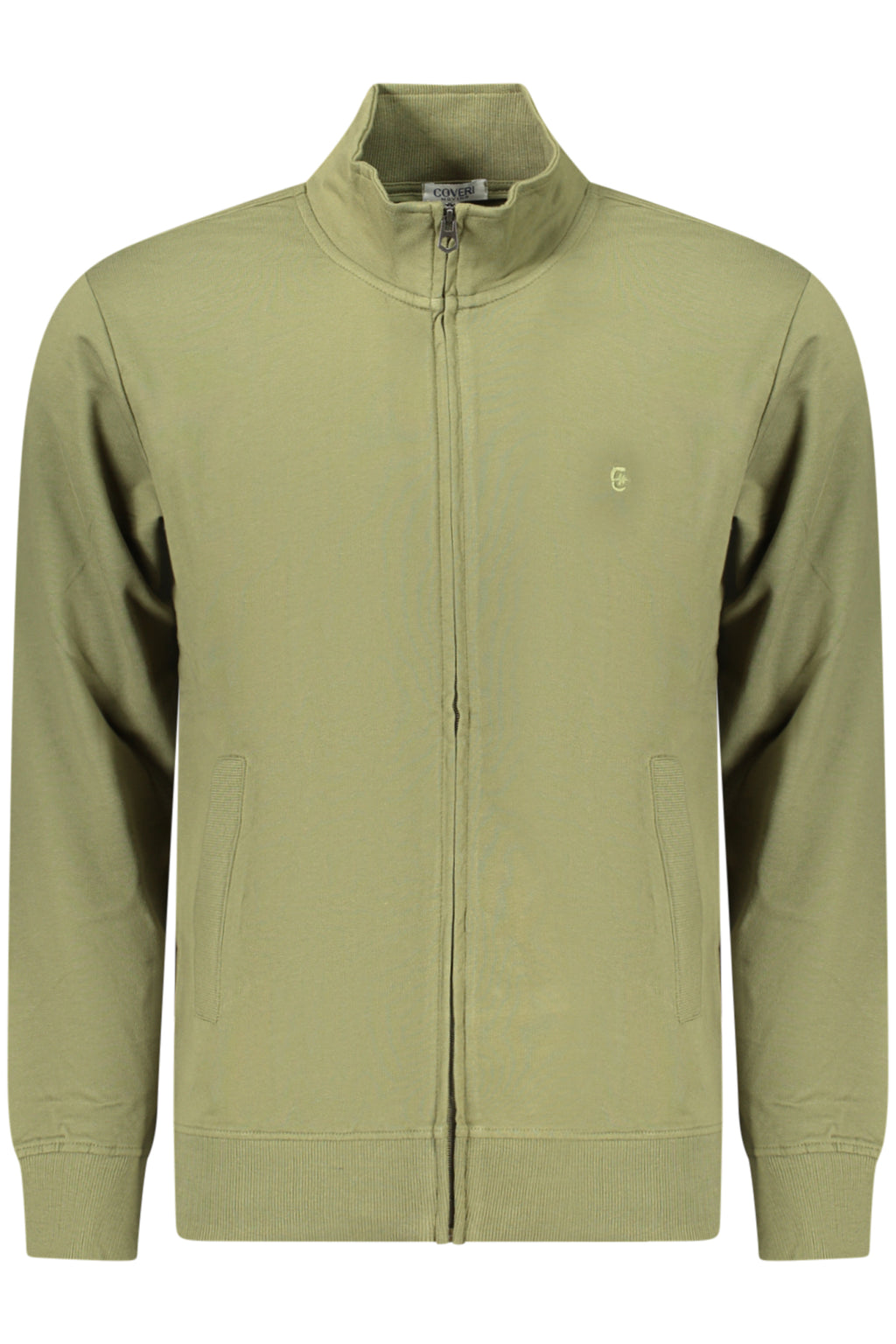 COVERI MOVING MEN'S ZIP-UP SWEATSHIRT GREEN