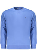 COVERI MOVING MEN'S BLUE ZIP-LESS SWEATSHIRT