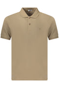 COVERI MOVING MEN'S SHORT-SLEEVE POLO SHIRT BROWN