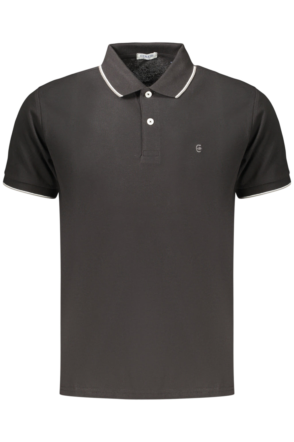 COVERI MOVING MEN'S SHORT-SLEEVE POLO SHIRT BLACK