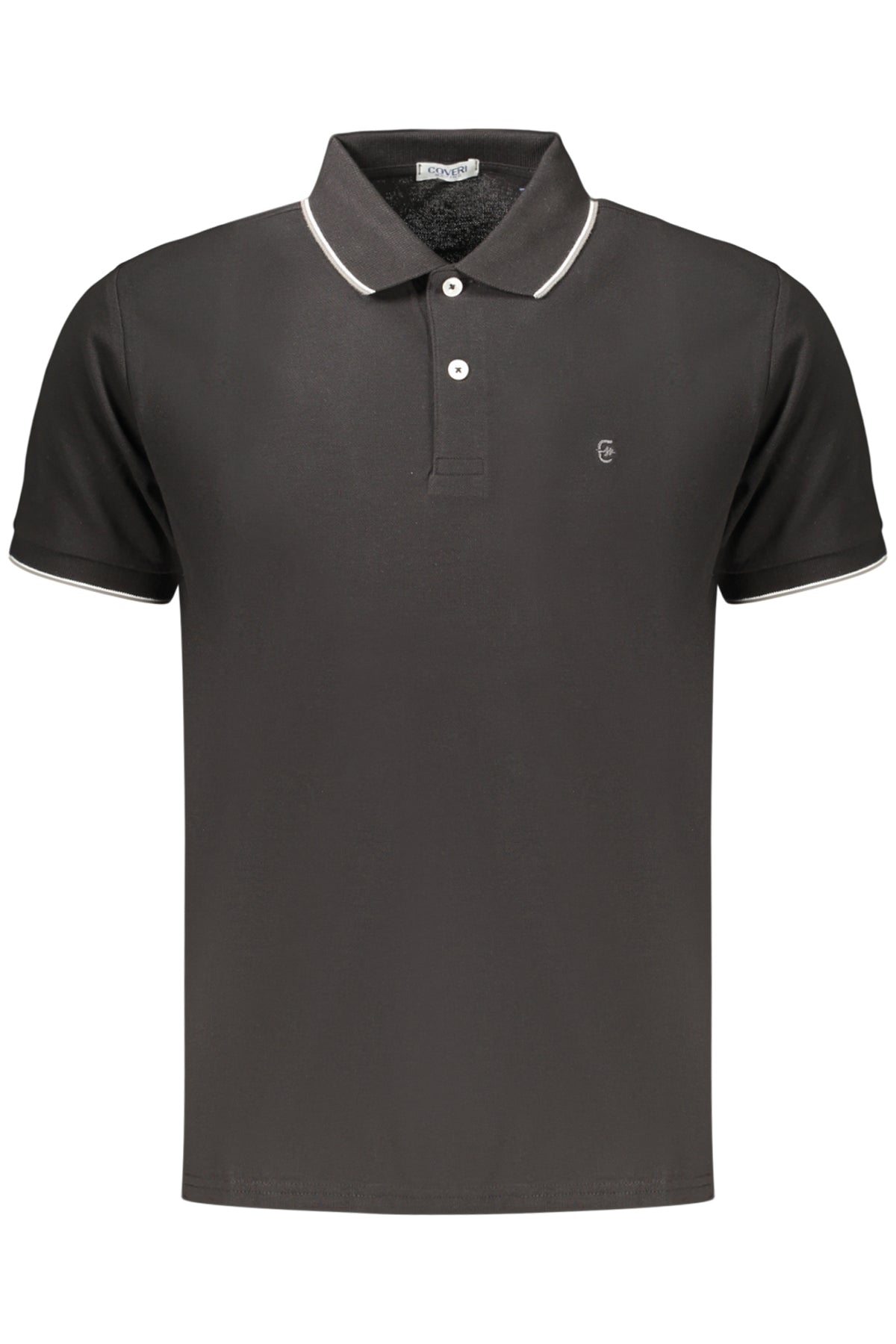 COVERI MOVING Men's Short-sleeve Polo Shirt Black PQC100