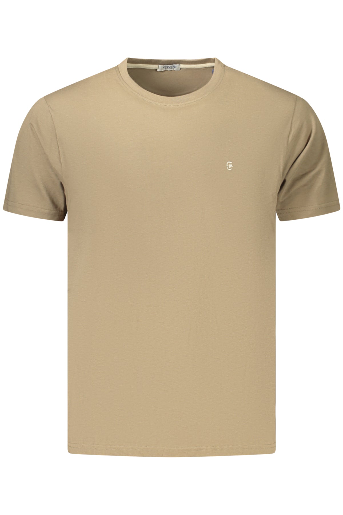 COVERI MOVING Men's Short-sleeve T-shirt Brown TJ1895