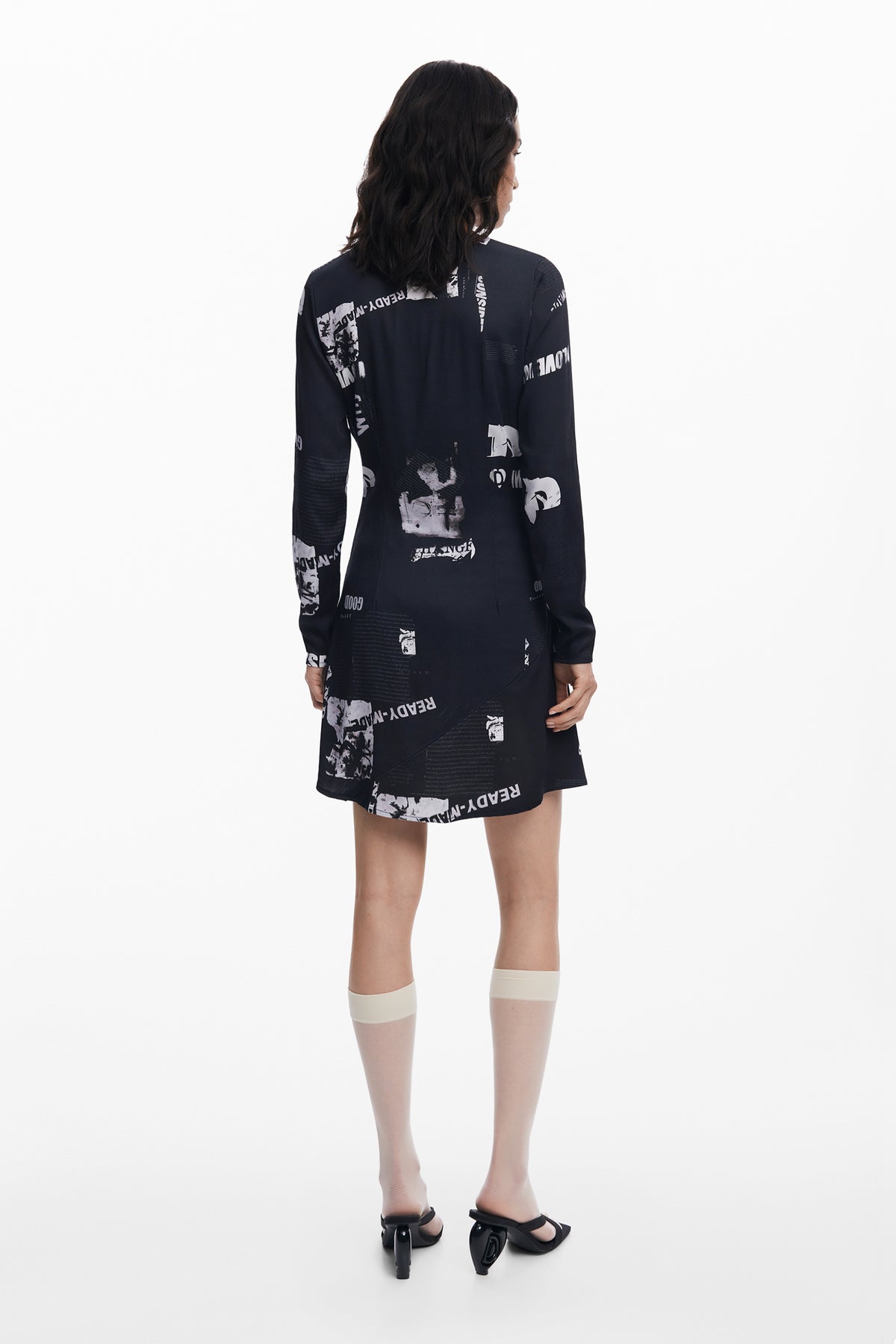DESIGUAL WOMEN'S SHORT BLACK DRESS