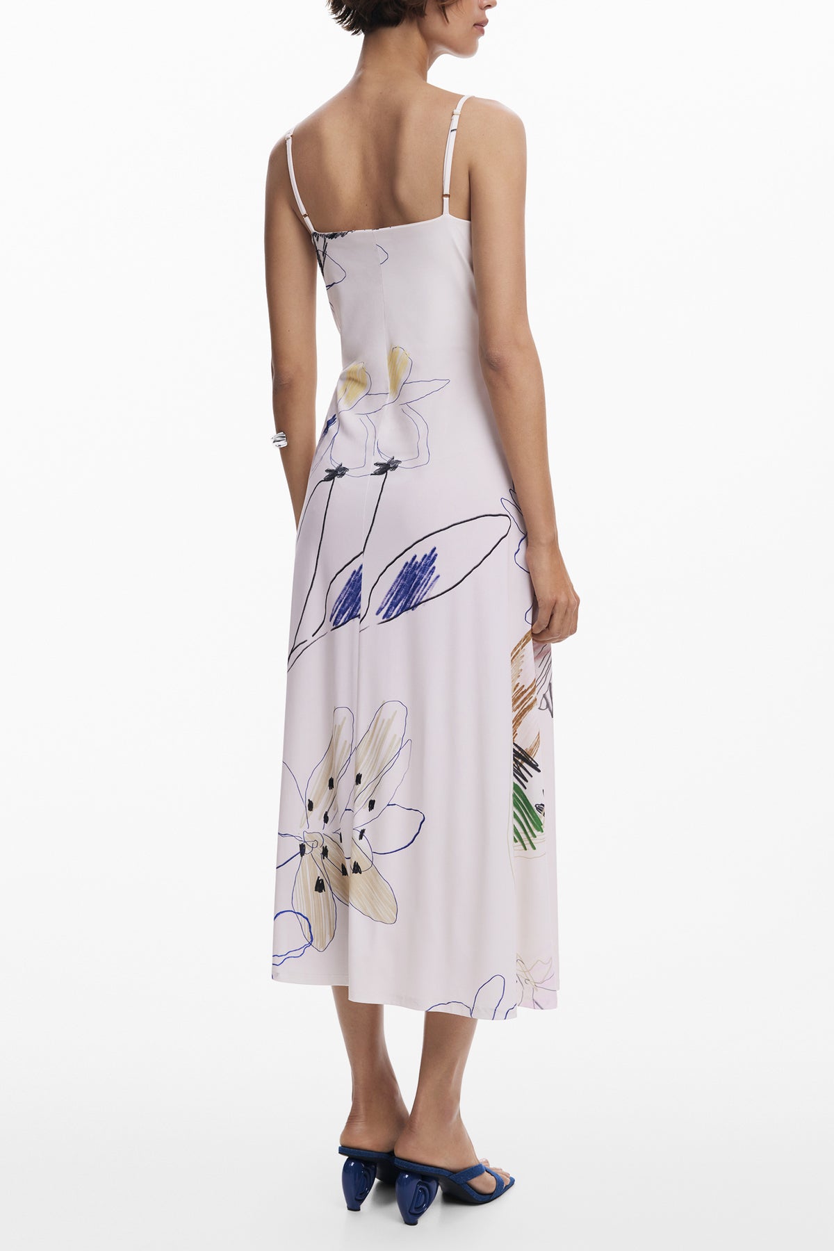 DESIGUAL WOMEN'S LONG DRESS WHITE