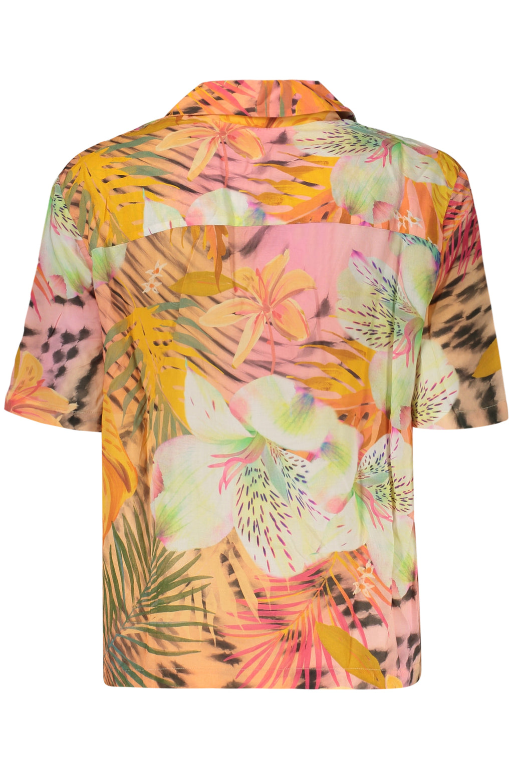 DESIGUAL WOMEN'S SHORT-SLEEVED SHIRT ORANGE