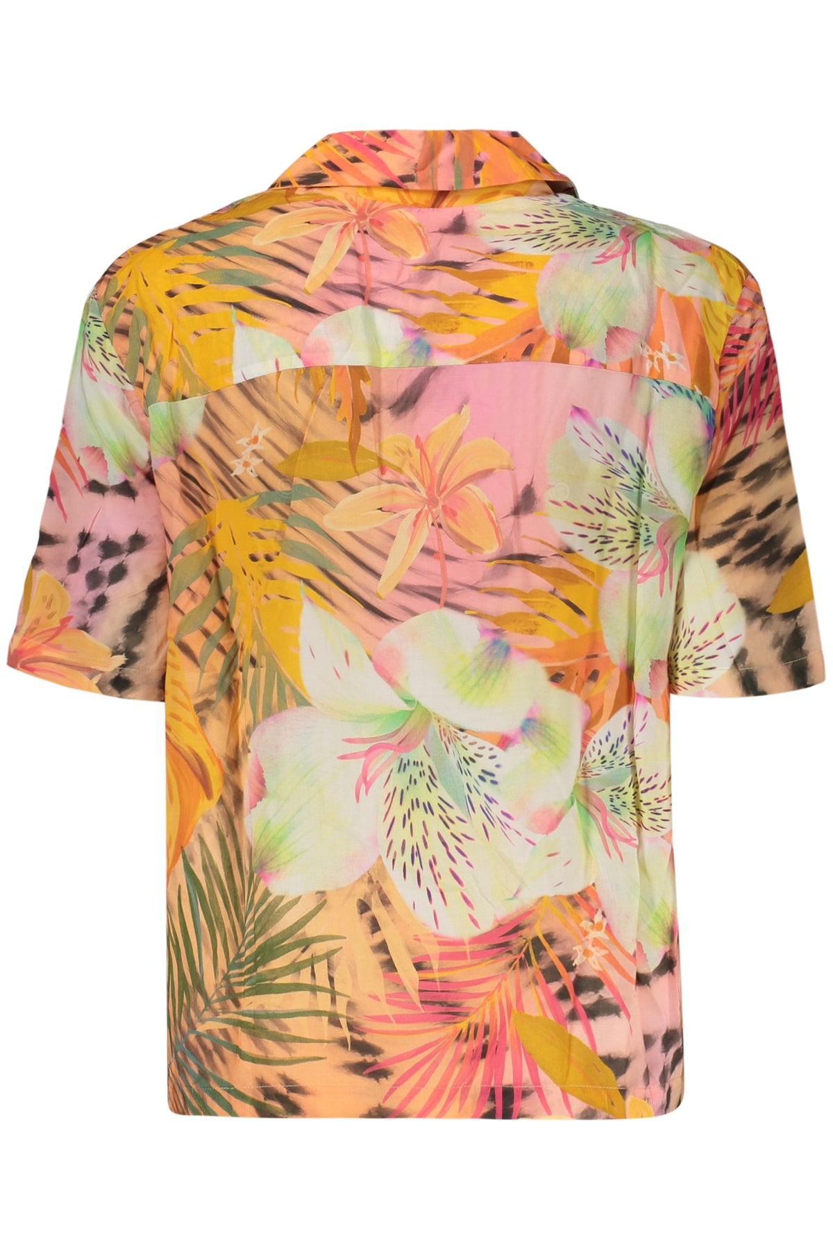 DESIGUAL WOMEN'S SHORT-SLEEVED SHIRT ORANGE