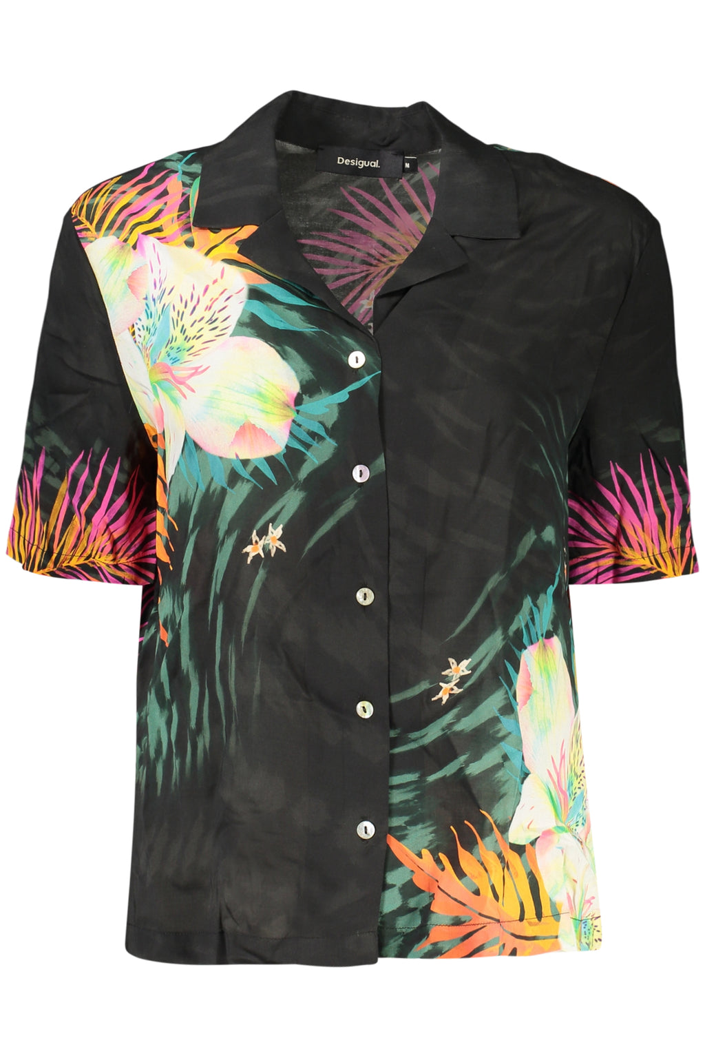 DESIGUAL WOMEN'S SHORT-SLEEVED SHIRT BLACK
