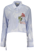 DESIGUAL WOMEN'S LONG-SLEEVED SHIRT BLUE