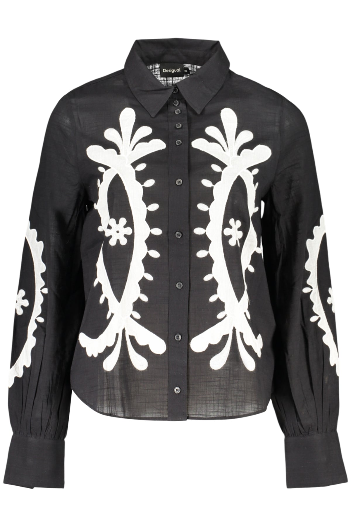 DESIGUAL WOMEN'S LONG-SLEEVED SHIRT BLACK