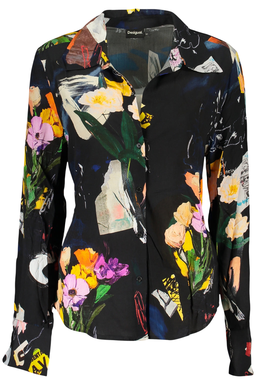 DESIGUAL WOMEN'S LONG-SLEEVED SHIRT BLACK