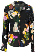 DESIGUAL WOMEN'S LONG-SLEEVED SHIRT BLACK