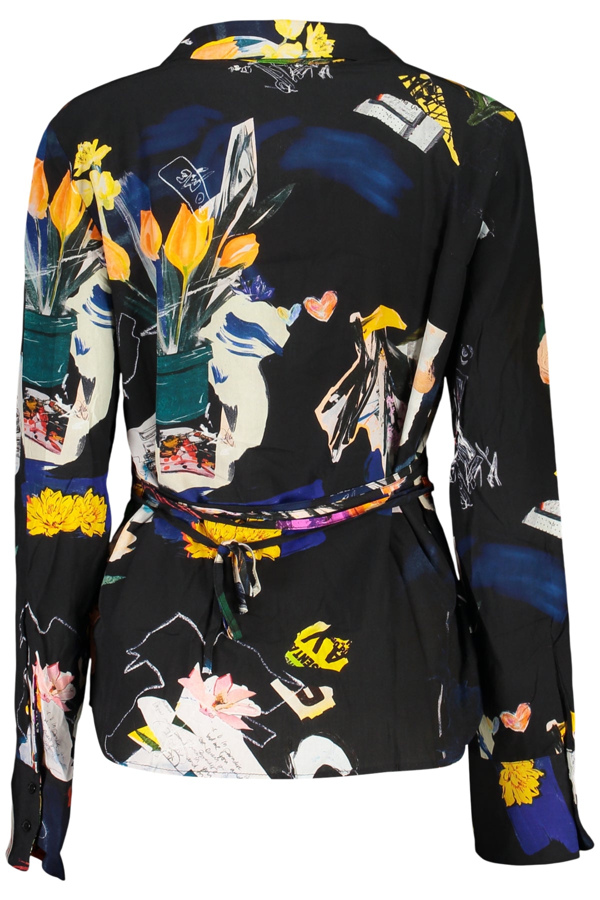 DESIGUAL WOMEN'S LONG-SLEEVED SHIRT BLACK