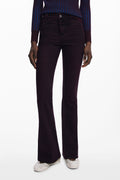 DESIGUAL WOMEN'S DENIM JEANS PURPLE