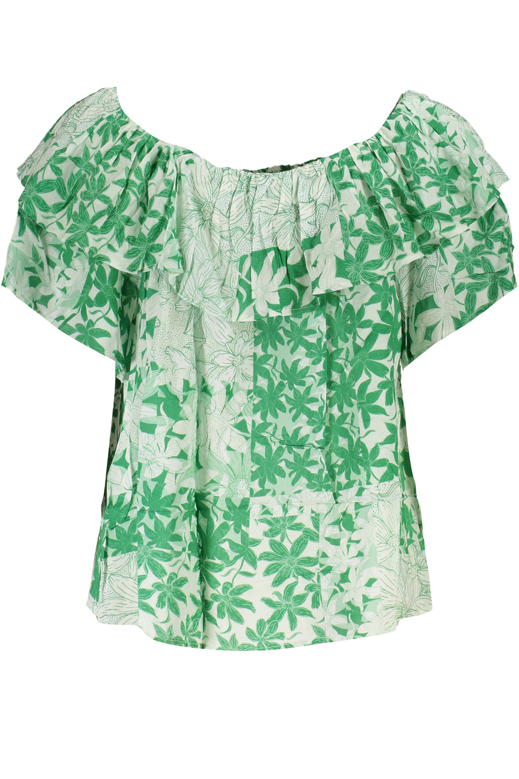 DESIGUAL GREEN WOMEN'S SHORT SLEEVE T-SHIRT