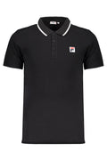 FILA MEN'S BLACK SHORT SLEEVED POLO SHIRT
