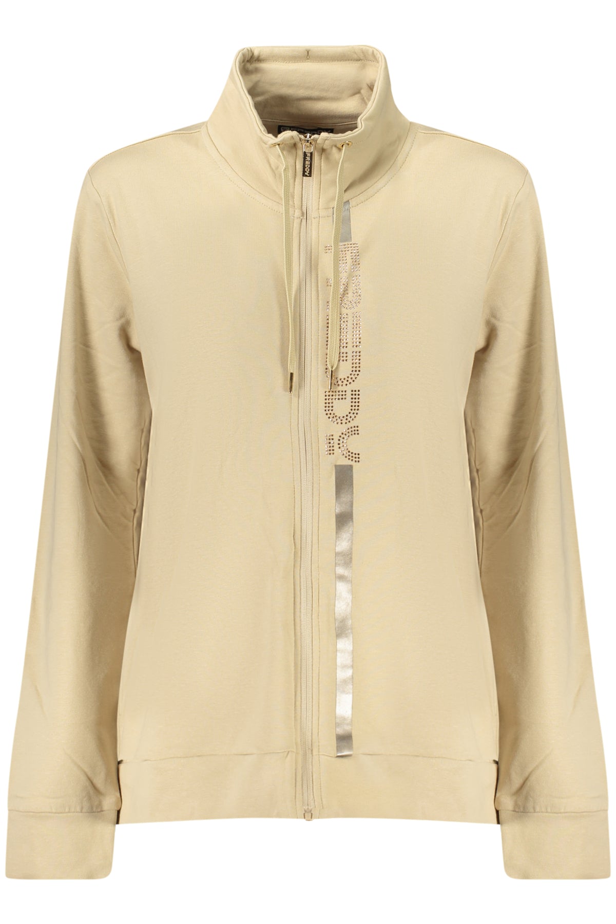 FREDDY WOMEN'S BEIGE ZIP-UP SWEATSHIRT