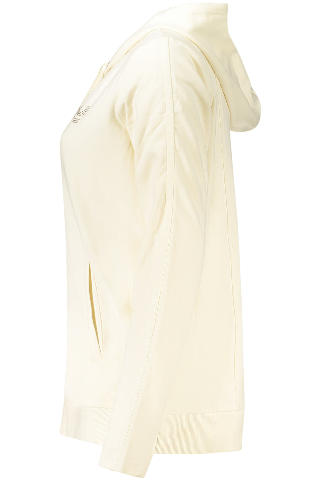 FREDDY WOMEN'S WHITE ZIP-UP SWEATSHIRT