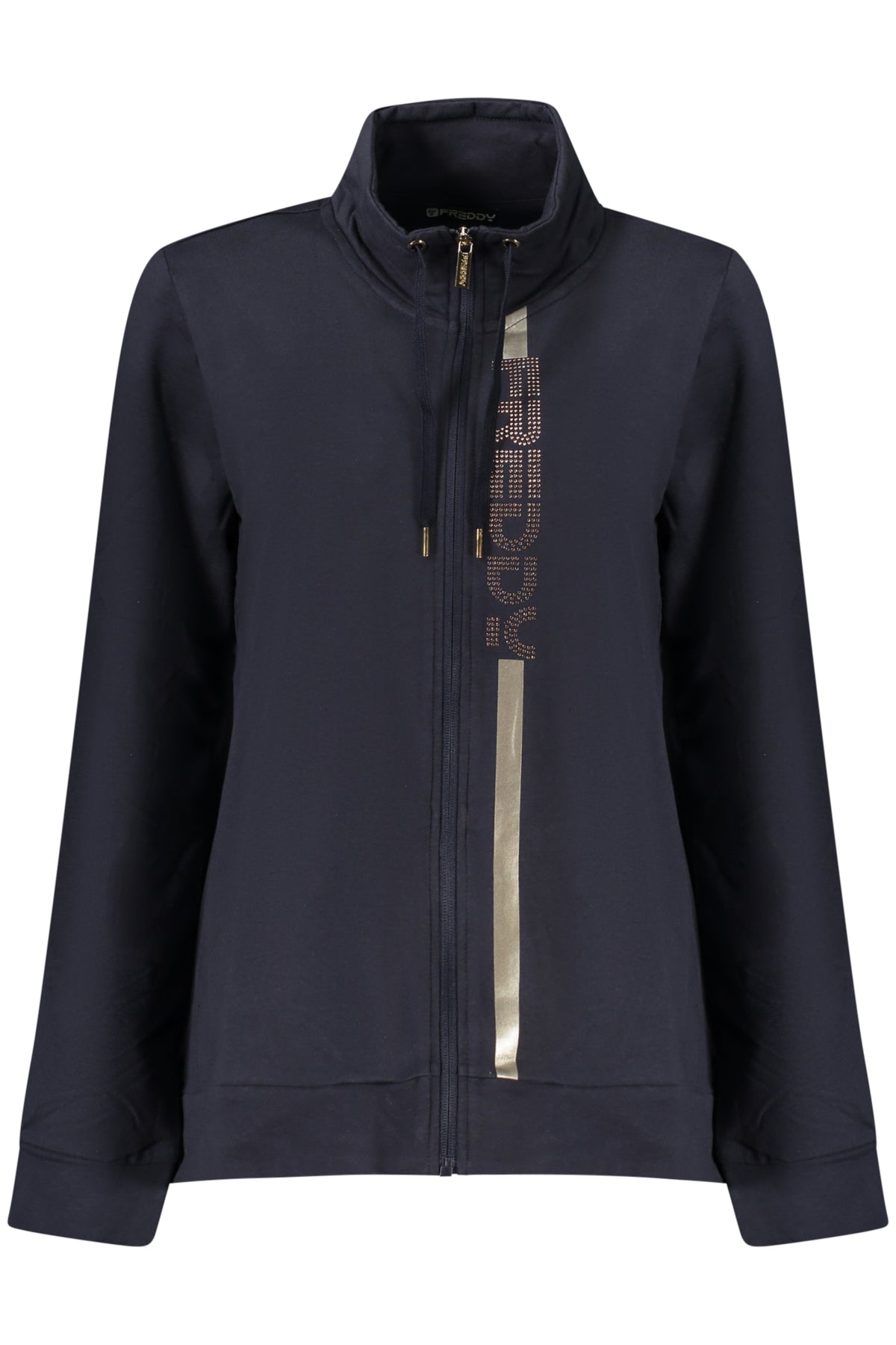 FREDDY WOMEN'S BLUE ZIP-UP SWEATSHIRT