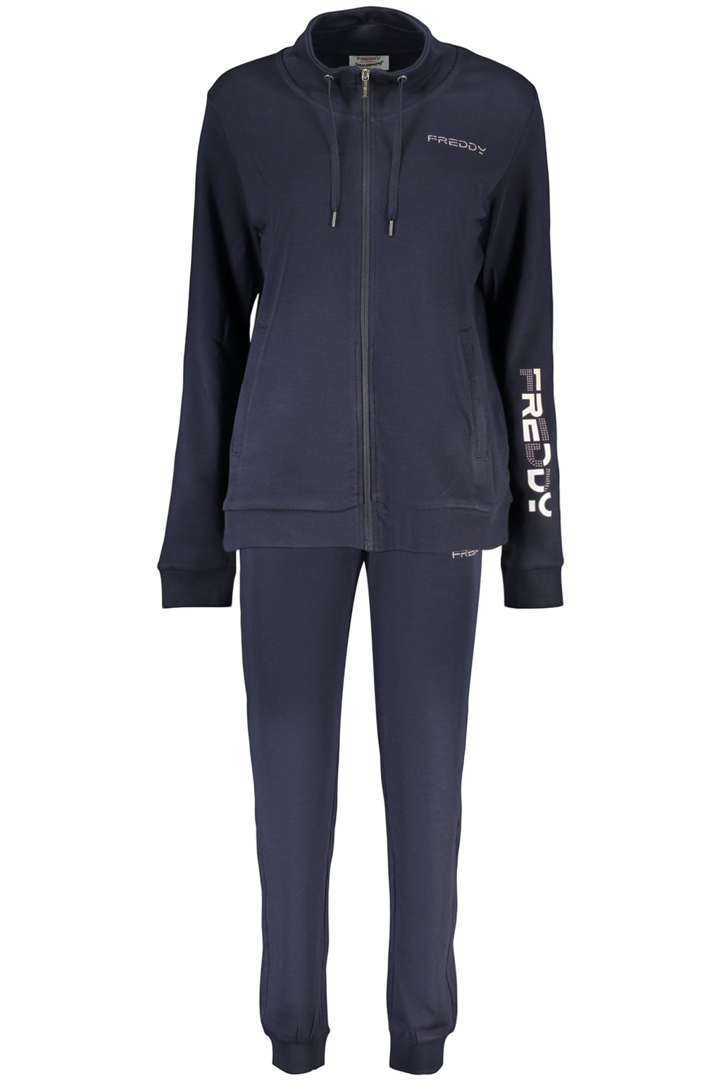 FREDDY WOMEN'S BLUE ZIP-UP SWEATSHIRT