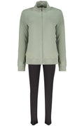 FREDDY WOMEN'S GREEN ZIP-UP SWEATSHIRT