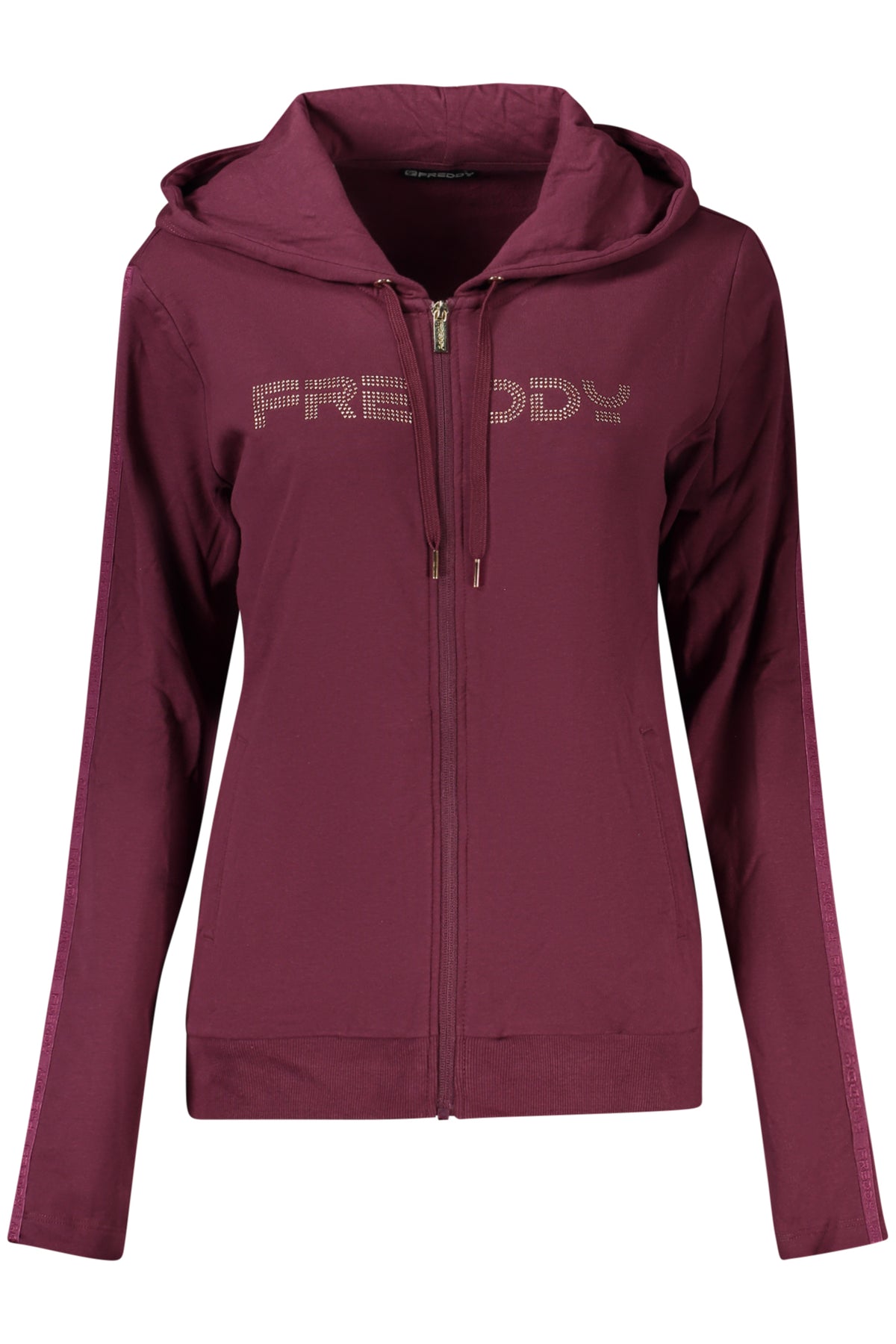 FREDDY WOMEN'S PURPLE ZIP-UP SWEATSHIRT