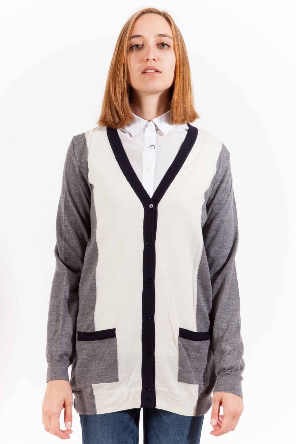 GANT CARDIGAN WOMEN GREY