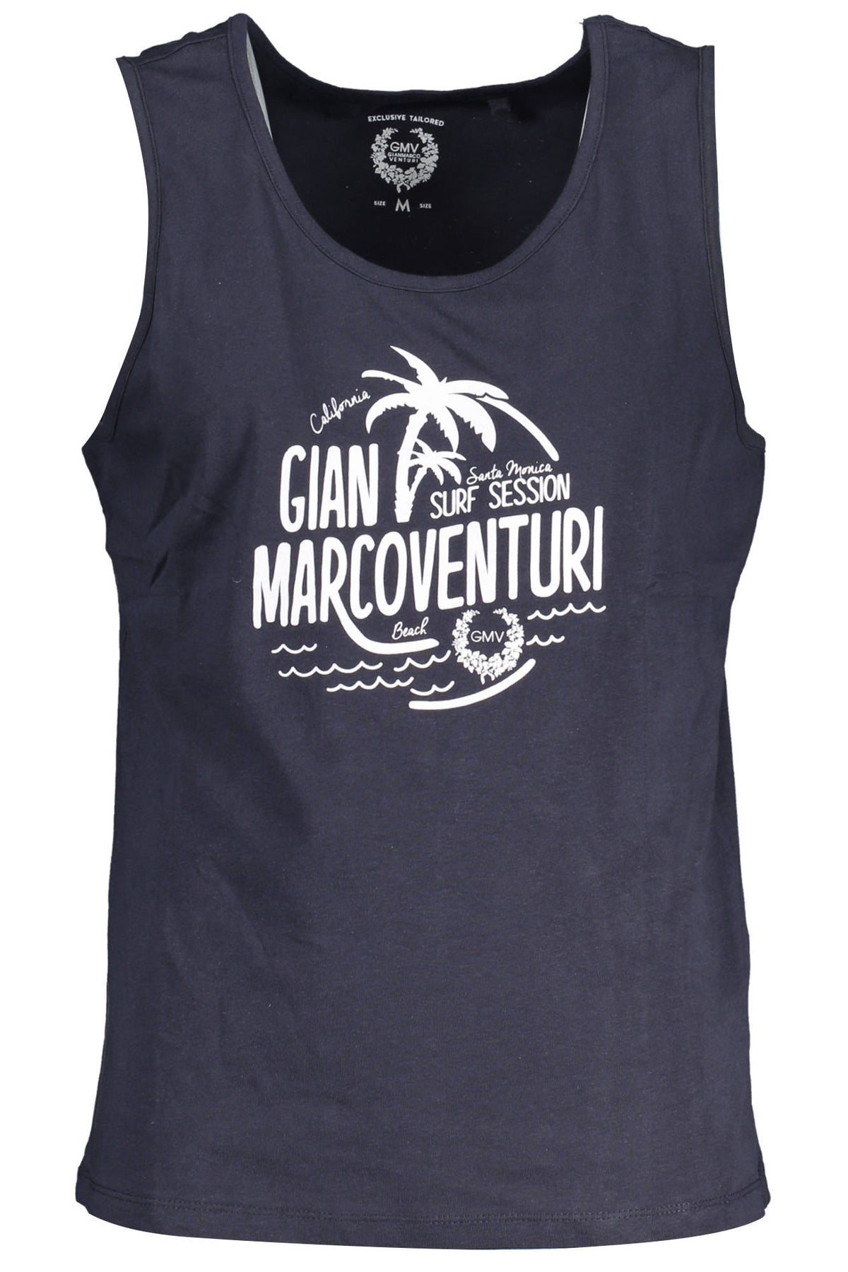 GIAN MARCO VENTURI MEN'S BLUE TANK TOP
