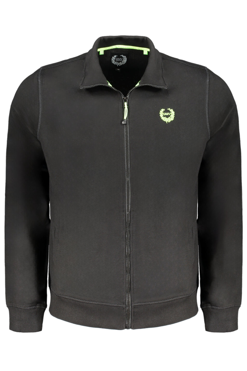 GIAN MARCO VENTURI MEN'S BLACK ZIP SWEATSHIRT