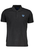 GIAN MARCO VENTURI MEN'S SHORT SLEEVE POLO BLACK