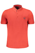 GIAN MARCO VENTURI MEN'S RED SHORT SLEEVED POLO SHIRT