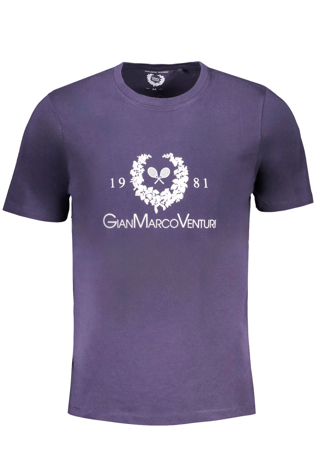 GIAN MARCO VENTURI MEN'S SHORT SLEEVED T-SHIRT BLUE