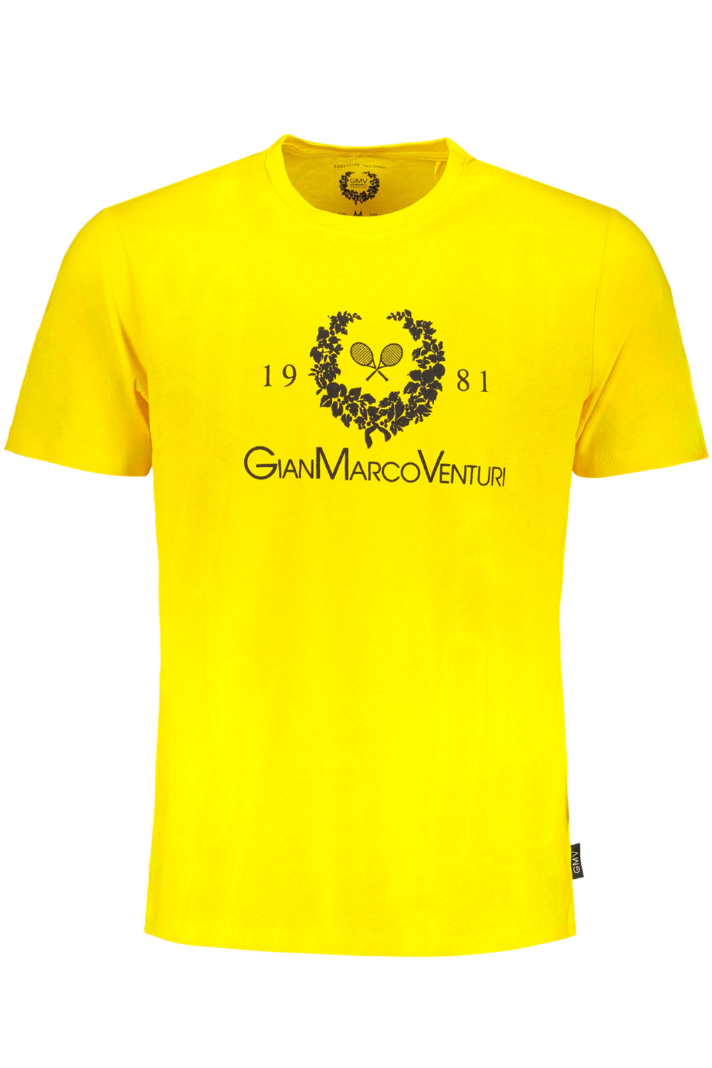 GIAN MARCO VENTURI YELLOW MEN'S SHORT SLEEVED T-SHIRT