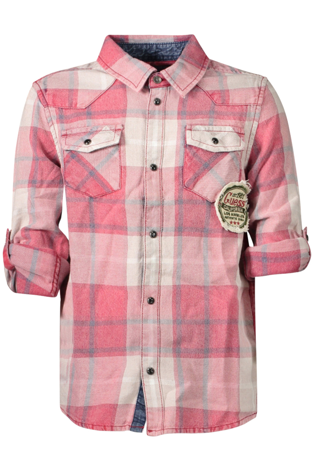 GUESS JEANS LONG SLEEVE SHIRT CHILDREN RED