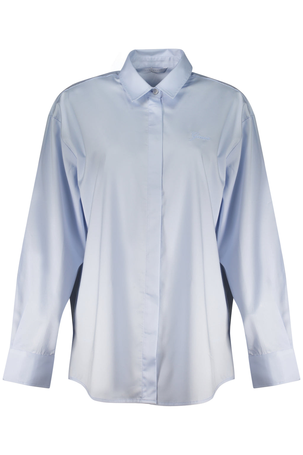 GUESS JEANS WOMEN'S LONG-SLEEVED SHIRT BLUE