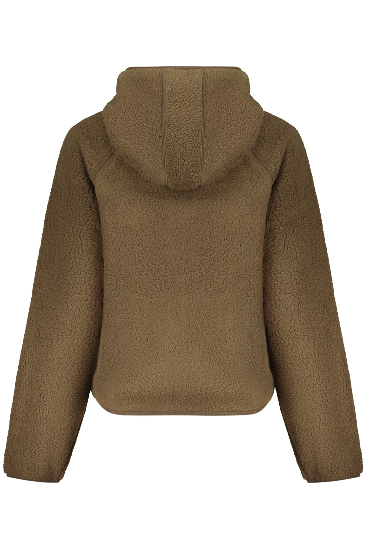 GUESS JEANS WOMEN'S BROWN ZIP-UP SWEATSHIRT