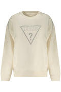 GUESS JEANS WOMEN'S WHITE ZIP-UP SWEATSHIRT