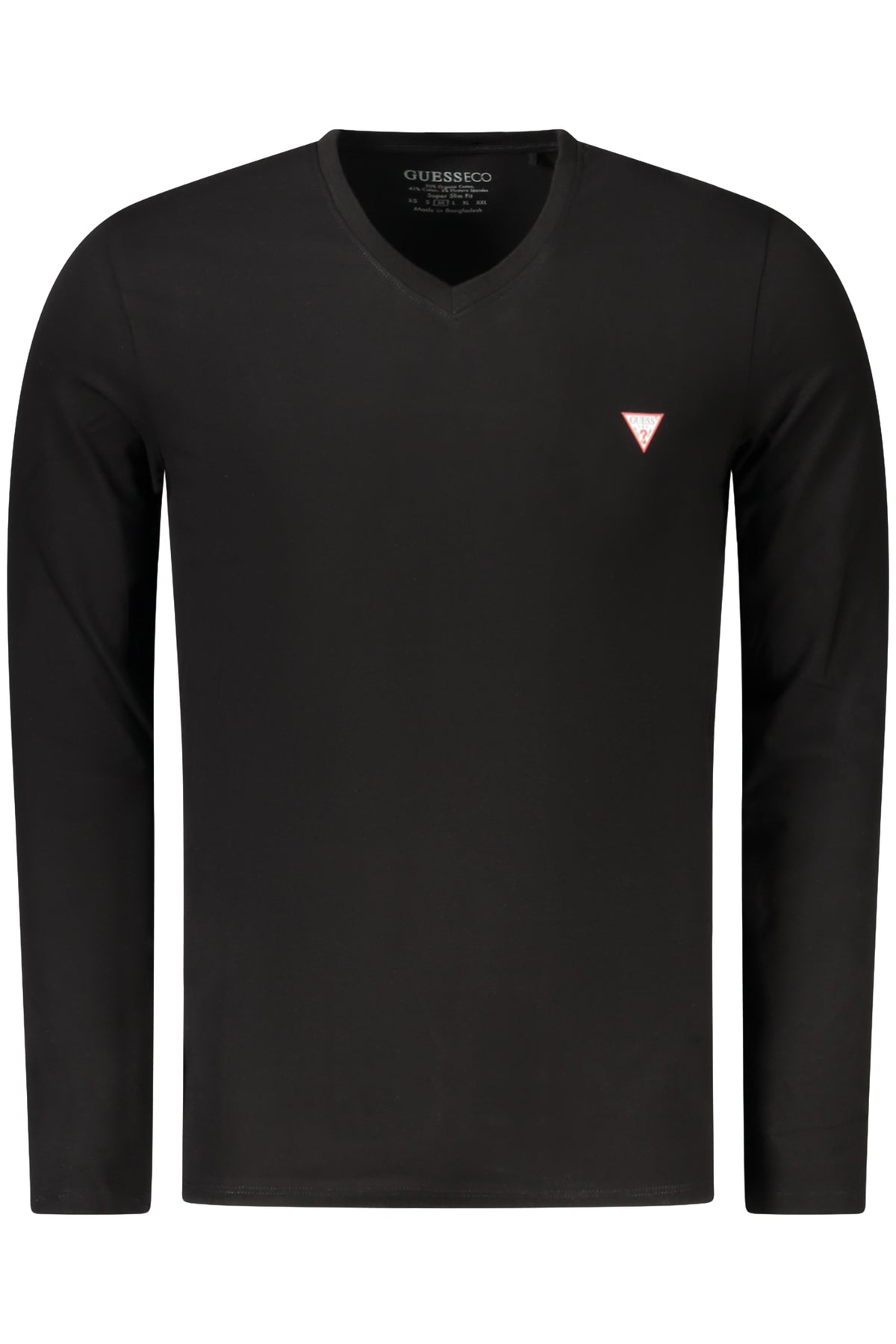 GUESS JEANS LONG SLEEVE T-SHIRT MEN BLACK