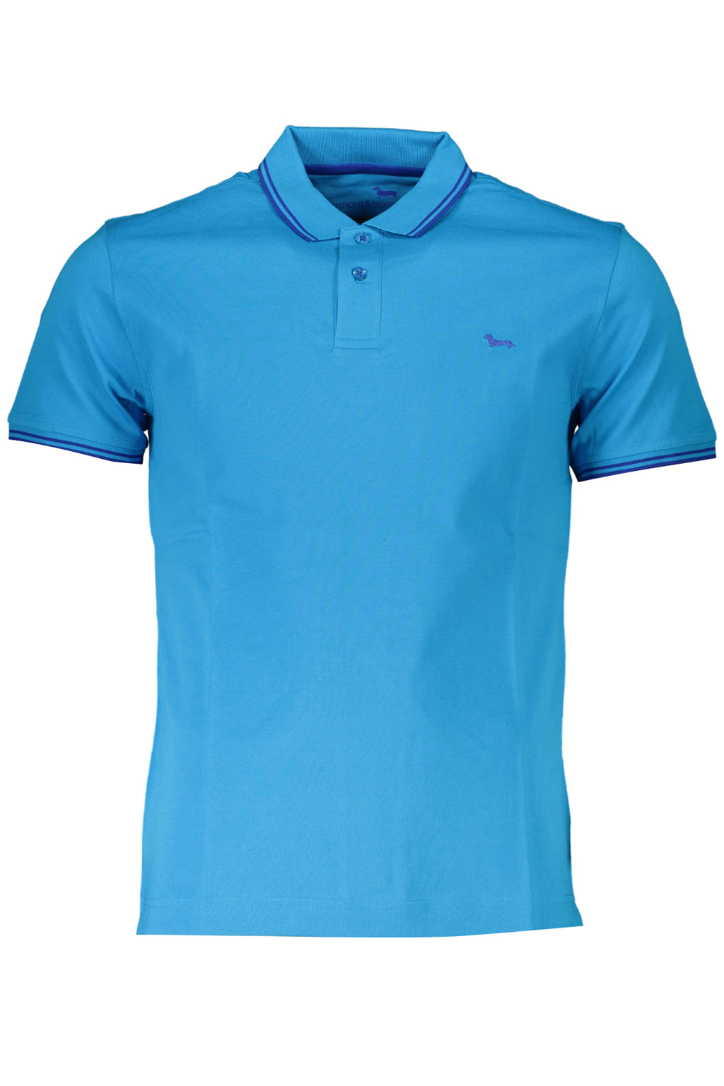 HARMONT & BLAINE MEN'S BLUE SHORT SLEEVED POLO SHIRT